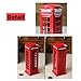 7 Inches Piggy Bank Alloy Street Red Telephone Booth Bank Box Souvenir Gift Model Box