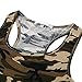 YJWAN Womens Camouflage Casual T Shirt Camo Sleeveless Tanks Top Vest and Short (M, Vest)