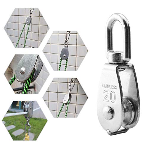 image for MoMaek 5PCS Lifting Single Pulley Roller Loading 330Ibs, 304 Stainless