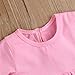 Little Girl Pink Long Sleeve Ruffle Dress T-Shirt Floral Pants Headband/Scarf 3 Pcs Outfits Sets, Pink, 90