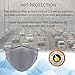 Dr. Hoffmann™ Allergy Mask - Germ & Sick Mask - Anti Dust, Pollution, Pollen & Flu Cough Protection - N95 - Antimicrobial Kills Viruses/Bacteria/Fungi - Earloop - Washable - for Men and Women - Gray