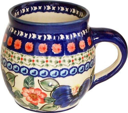 Polish Pottery 16 oz Bubble Mug Unikat Eva's Collection"Patricia"
