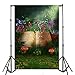 Laeacco 5x7FT Magic Forest Backdrop Elf Opening Book Fairytale Floral Flowers Photography Background Fantasy Woods Grass Mushroom Scene Birthday Party Decor Banner Kids Portrait Photo Studio Prop
