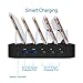 JZBRAIN 5 Port USB Charging Station for Multiple Devices Cellphone and Tablets (Black)