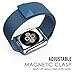 Apple Watch Band Series 1 Series 2, with Unique Magnet Lock, MoKo Milanese Loop Stainless Steel Bracelet Smart Watch Strap for iWatch 42mm All Models, No Buckle Needed - BLUE (Not Fit iWatch 38mm)