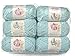 BERNAT Baby Blanket Yarn, 3.5oz, 6-PACK (Seafoam)