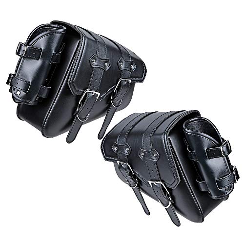 Left&Right Side Motorcycle Solo Saddle Bag and Pannier Storage Compatible with Harley Sportster XL883 XL1200