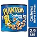 PLANTERS Cashew Halves & Pieces, 46 oz Resealable Canister - Roasted in Peanut Oil - Convenient Size Snack - Kosher Snack