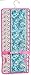 Boho Patchwork Print Cosmetic Makeup Organizer Hanging Bag with Pink Trim