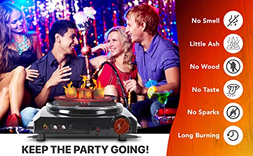 COCOUS NATURAL FLAT COCONUT CHARCOAL INCENSE HOOKAH SHISHA NARGUILE COAL COCONUT SHELL BRIQUETTE COALS 1KG – 96 PIECES 25X25X18MM FLATS