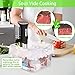 Zonegrace Sous Vide Bags 45 Reusable Vacuum Food Storage Bags for Anova and Joule Cookers - 3 sizes Sous Vide Bag Kit with Pump - 4 Sealing Clips for Food Storage and Sous Vide Cooking