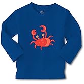 Kids Long Sleeve T Shirt Crab Red1 Animals Ocean Sea Life Boy & Girl Clothes