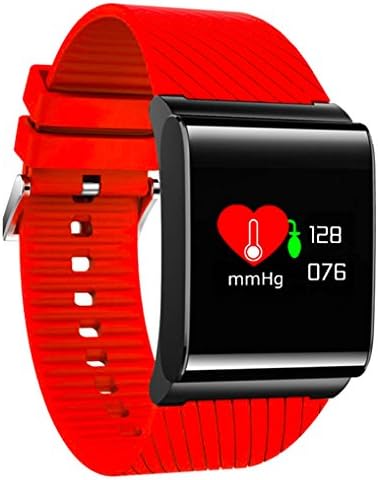 Smart Fitness Tracker,JIAMEIYI X9 Blood Pressure Oxygen Monitor Hear Real-Time Heart Rate Monitor IP67 Waterproof Color Display for IOS and Android (red)