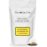 Himalayan Buckwheat Tea - 30 Corn Silk Pyramid Teabags 6 grams each | Roasted Tartary Soba Caffeine Free Tea | Premium Grade, All natural