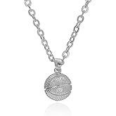 Basketball Necklace for Men Basketball Pendant Necklace Gold Basketball Jewelry Gift Graduation Birthday Valentine's Day Gift for Boys Girls