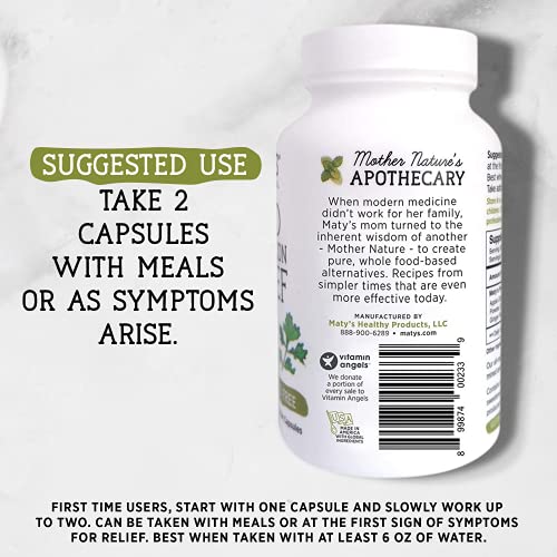 Maty’s Acid & Indigestion Relief Capsules Safe & Effective, All Natural Heartburn Antacid