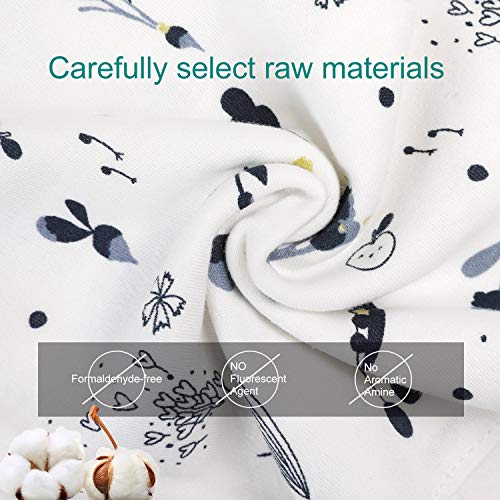 Cotton Baby Bib, 3 Pack Organic Absorbent Drooling Bibs for Teething Boy Girl, Soft Saliva Towel Drool Bibs for Teething Feeding Baby Shower Gift Set (One Size, Type C)