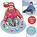 Missblue Snow Tube Sled, LED Inflatable Air Tubes with Grab Handles Heavy Duty Flash Ski Circle Skating Skiing Sleds Raft Sports Toys