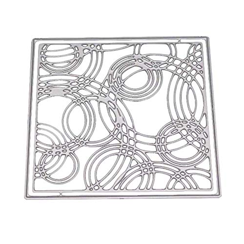 AkoMatial Cutting Dies,Circle Background Embossing Cutting Dies Tool Stencil Template Mold Card Making Scrapbook Album Paper Card Craft,Metal - Thumbnail 6