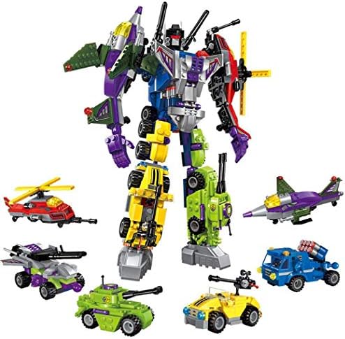 yuailiur 506 pcs Transformer Robot Car Building Blocks Toys Sets, Hot Six in One Series Destroy War God Deformation Robot Mini Blocks DIY Assembling Bricks Kits Educational Toys