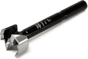 Fisch Black Shark Forged Steel Forstner Drill Bit for Woodworking, Precision Wave Design, Clean Cuts in Hardwoods, MDF, and Plywood, Made in Austria Size: 1 inch