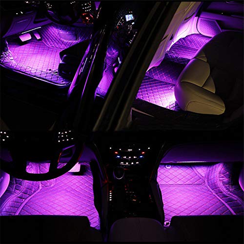 Car Led Strip Lights,Interior Car Lights,2pcs12LED Car Decoration Lights Strips For Car Ambient Light Interior Lighting (Sky blue)