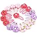 16 Pcs Peral Pumpkin Hair Flower Safty Hairpins BB Clips for Girl Kids infant Toddlers
