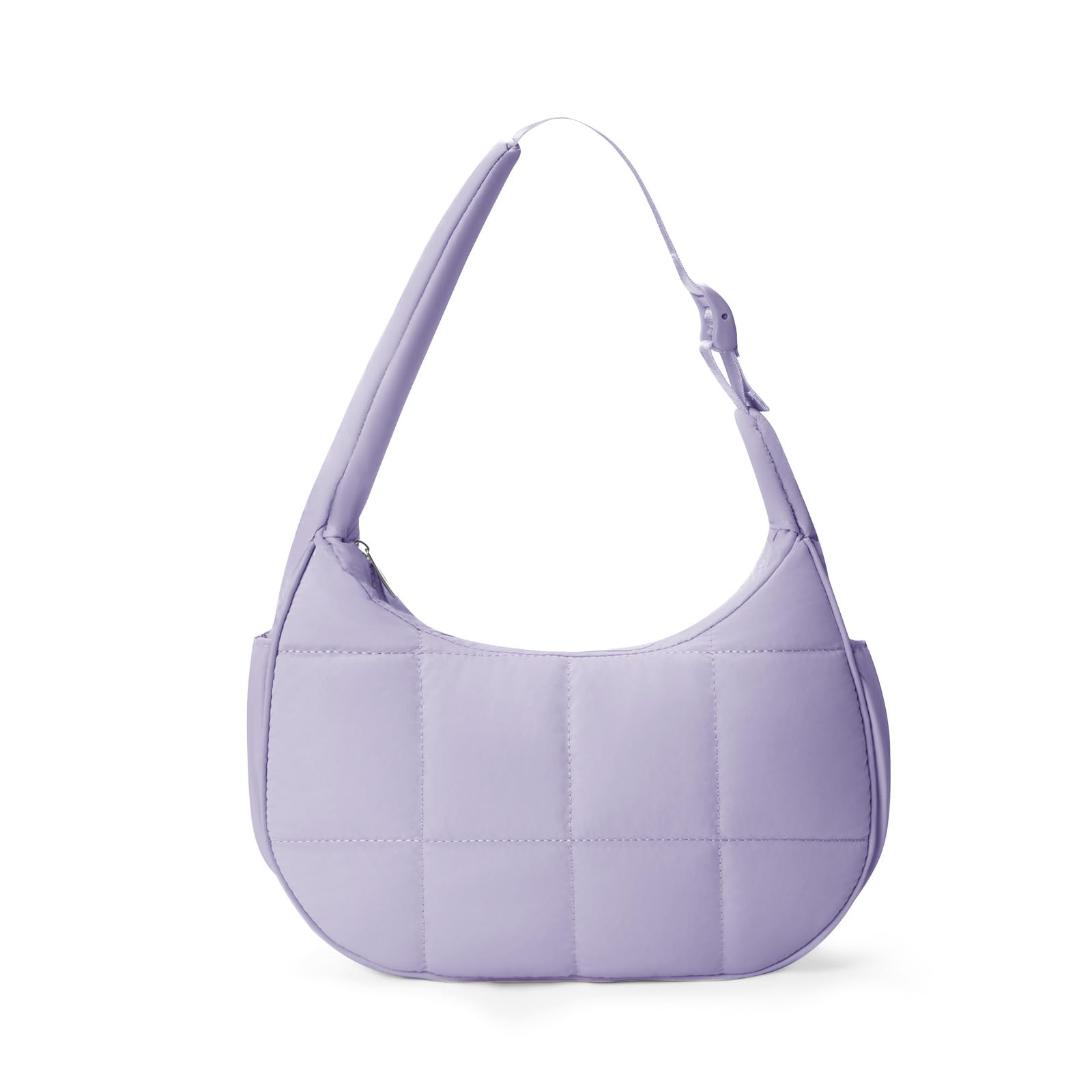 Photo 1 of Small Puffer Crescent Shoulder Bag for Women Lightweight Water-Resistant Nylon Purse with Adjustable Strap & Multiple Pockets