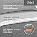 wavveUziz Bamboo Pillow for Sleeping , Unique 3-in-1 Design Bamboo Charcoal Firm Memory Foam Pillow for Side Back Stomach Sleeper-with Zipper Removable and Washable Cover