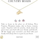 Cowboy Hat Necklace, MUSTHAVE 18K Gold Plated Western Style Pendant Jewelry for Women, Country Rodeo Charm Necklace, Minimalist country people Gift, Matte Finish, 16+2 Inch Extender, Message Card (Yellow Gold)