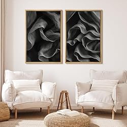 MUDECOR Framed Canvas Print Wall Art Set Black and