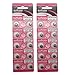 SUNCOM (20 pcs) AG5 Alkaline 1.5V Button Cell Battery Single Use LR754 LR48 393-1W D309 546 393A Watch Toys Remotes Cameras