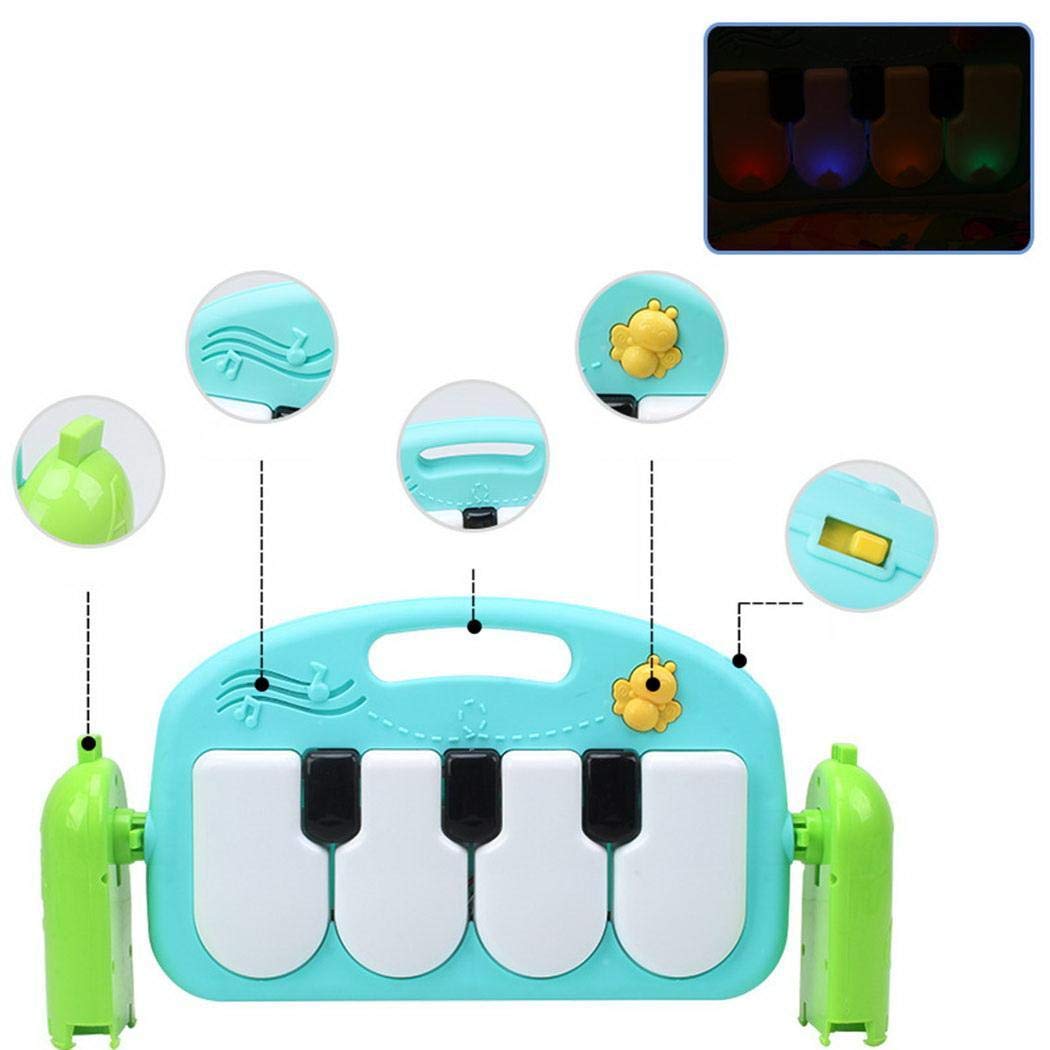 Atmeyol Unisex Baby Musical Fitness Rack Toys Musical Educational Play Mat Games