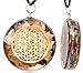 1.6 inch Flower Of Life Orgone Pendant Generator Energy Accumulator EMF protection | Reiki Charged Orgonite Pendants | EMF Radiation Protection Energy Pendant