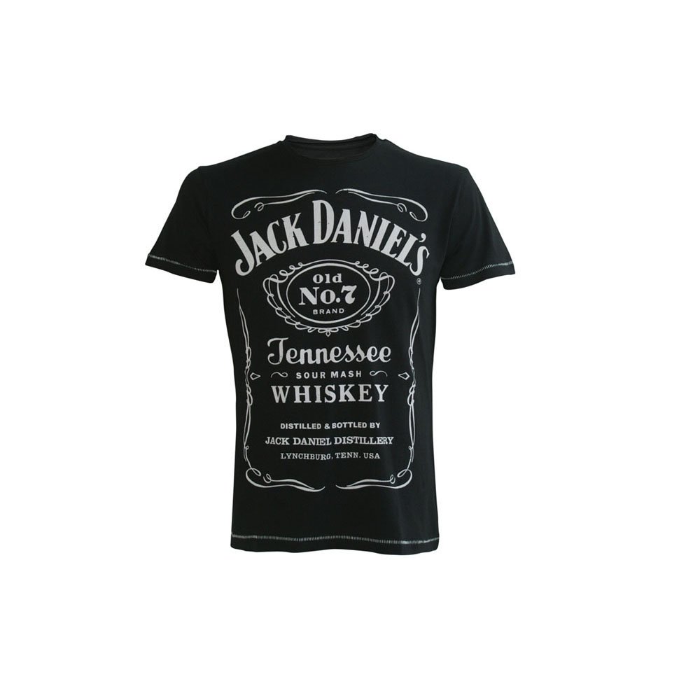 JACK DANIELS BIO-TS011078JDS-L Classic Logo Men's T-Shirt (L, Black)