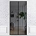 [Upgraded Version]Homitt Magnetic Screen Door with Durable Fiberglass Mesh Curtain and Full Frame Hook & Loop Fits Door Size up to 34