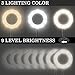 BMK Selfie Ring Light with Cellphone Stand and Microphone Holder for Live Stream, 3 Lighting Color & 9 Level Brightness Adjustment Clip on Lazy Bracket