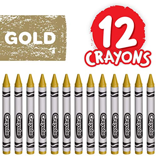 Crayola Crayons, Gold, Single Color Crayon Refill, 12 Count Bulk
