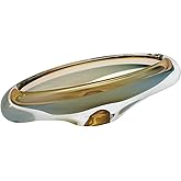 Global Views Canoe Bowl-Pistachio Bubble Amber