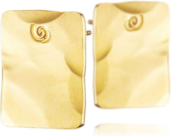 Eloïse Fiorentino Ice Chip Earrings, with real gold leaf