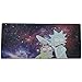 Large Gaming Mouse Pad, Extended Stitched Edges Mouse Pad with Rubber Base,Optimized Accuracy and Control for All Computer Mouse,Fits Both Mouse & Keyboard (Rick and Morty, 900mm×400mm×2mm)