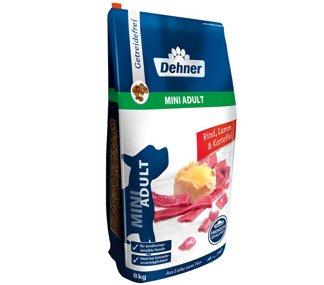 Dehner Premium Dry Dog Food Mini Adult Beef and Lamb with Potato 8 kg