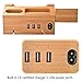 Uncle Jack Charging Dock Airpods Apple Watch Stand Bamboo Wood Charging Station Desk Organization Compatible with AirPods/Apple Watch/iPhone