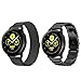 VICARA Compatible Samsung Galaxy Watch Active (40mm) Bands, Stainless Steel Band+Milanese Loop Replacement Band for Samsung Galaxy Watch Active SM-R500 Smart Watch (2 Pack Black)