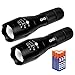 LED Tactical Flashlight, 2pack T6 Pocket Size Handheld LED Flashlight Portable Flashlight with 5 Modes Zoomable Flashlight for Outdoor Camping (Battery not included)