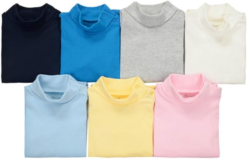CuteOn 3/5/7 Packs Baby Cotton Turtleneck Top Bodysuit Gift Set - Random Color