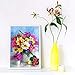 MXJSUA Diamond Art Painting Kits for Adults - 5D DIY Art by Number - Flowers in Vase, 12x16 Inch