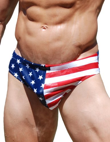 American flag stars & stripes swim bikini size:large