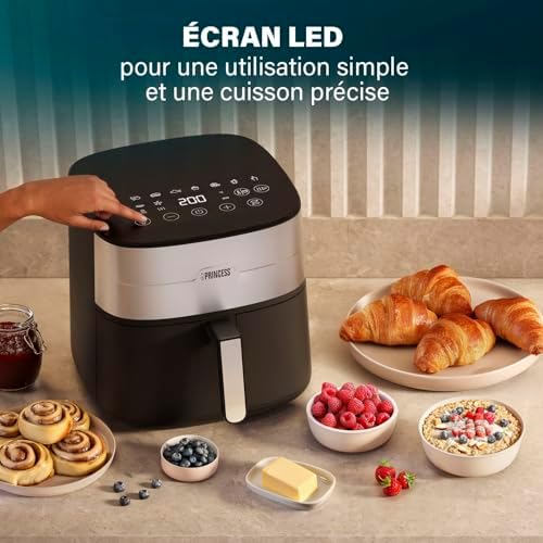 Dual Heat Airfryer 8L XXL, Friteuse à air chaud avec Double élément Chauffant pour une Cuisson plus Rapide et des Résultats Croustillants, 15-en-1, sans BPA ni PFAS, 2000 W, 182280