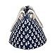 Large Cotton Beach Bag Tote ,RiscaWin Zipper Top Rope Handles Beach Bag(Navy Nauti)